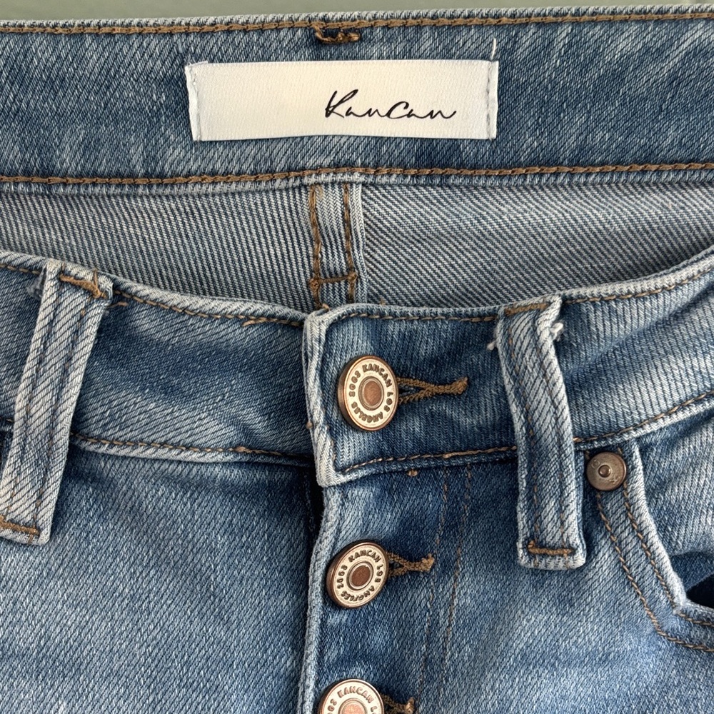 KanCan Light Blue Button-Up Flare Jeans - Picture 2 of 6
